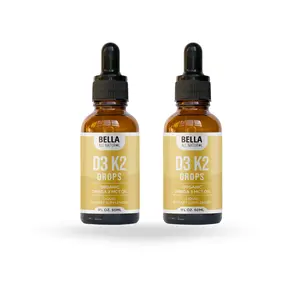 2 Pack Bella All Natural D3 K2 Drops Organic Omega 3 MCT Oil 50ml Supplement for Daily Health Needs 2 Pack Bella All Natural D3 K2 Drops Organic Omega 3 MCT Oil 50ml Supplement for Daily Health Needs