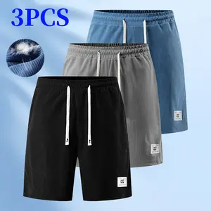 Men's Summer Sports Shorts Set of 3, Lightweight Breathable Fabric, Side Seam Pockets, Elastic Waistband, Lightweight Comfortable, Casual Loose Fit, Suitable for Running, Workouts, Cycling, Basketball, Tennis, Outdoor Activities & Casual Wear, Summer Part