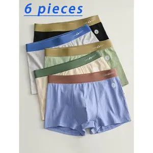 Men's 6-Pack Briefs Set, Soft Elastic Fitted Underwear, Macaron Color Options, Perfect Fit for Daily Wear, Active Lifestyle