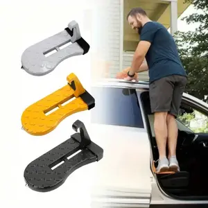 Foldable Car Roof Rack Step Pedal, Door Step Hook for Safe Access, Universal Fit with Emergency Broken Window Nails, Durable and Easy Install Assistant, Universal Car Accessories