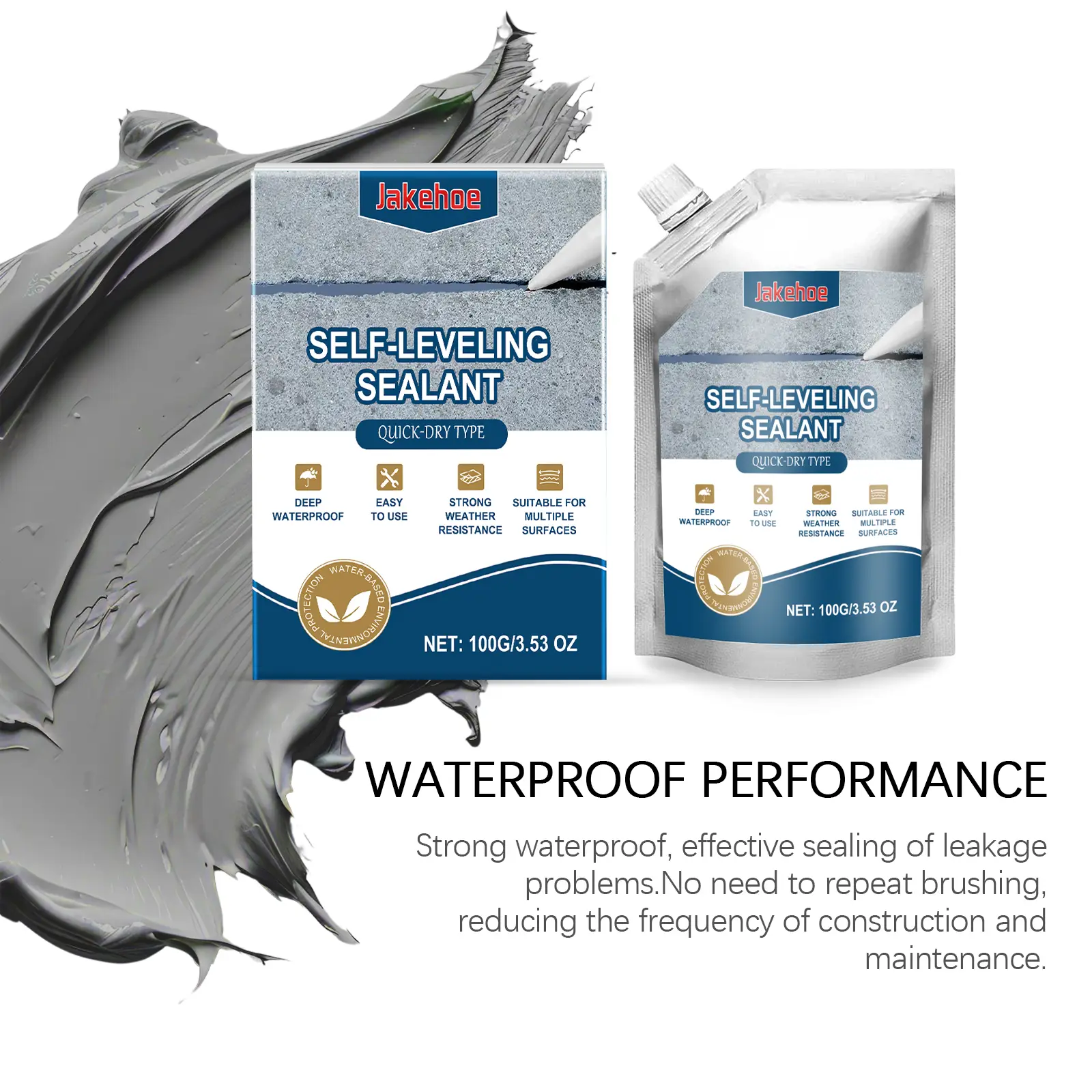 Concrete Caulking Adhesive, Concrete Sealant Waterproof Repair, Concrete Crack Filler, Outdoor Concrete Quick Dry Adhesive