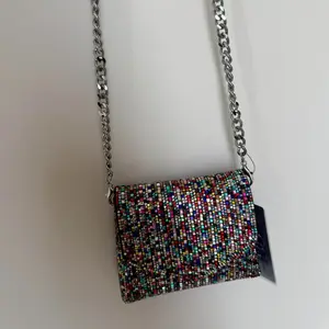 Women's Crossbody & Shoulder Bag, Tiny Multicolored Beaded Purse