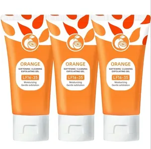 Orange Exfoliating Gel, Moisturizer Face Body ScrubGel,Deep Cleansing Moisturizing FacialExfoliator,Natural Orange Peeling Gel Face Scrub