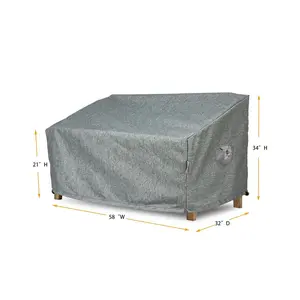 212 MAIN Shield-Platinum Wide Fit Loveseat Dust Cover, Velvet Polyester Fabric, Weatherproof Outdoor Cover with Frost-Proof, High-Resistance, Storm-Resistant, Wind-Resistant Features, Frost-Proof Dust Covers, High-Resistance Dust Covers