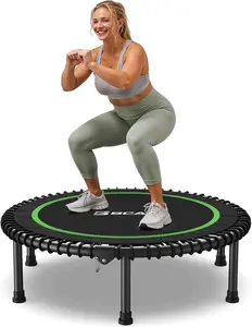 450LBS/550LBS Foldable Mini Trampoline, 40"/48" Fitness Trampoline with Durable Bungees,  & Quiet Exercise Rebounder for Adults, Mini Trampoline for Indoor/Garden Workout - 2