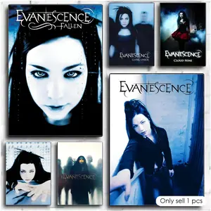E-Evanescence A-Amy Lee Painting Calligraphy Premium Textured Canvas Wall Art Poster – High-Quality Fabric Print with Rich Color & Matte Finish, Modern Aesthetic Decor for Living Room, Bedroom, Office & Creative Interior