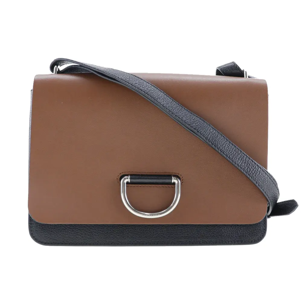 Pre-owned BURBERRY Calfskin Shoulder Bags D Ring Bicolor Shoulder Bag
