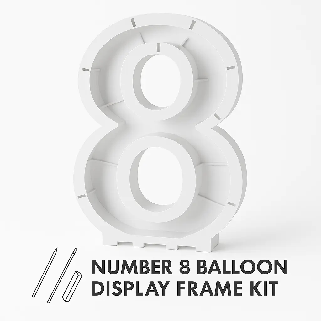 Number 8 Balloon Display Frame Kit