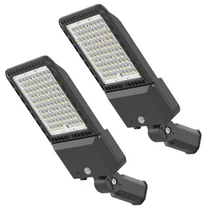 [2 Pack] 200W LED Parking Lot Light with Slip Fitter 28000LM 5000K Daylight IP65 Waterproof Dusk to Dawn Outdoor Street Light for Stadium Heat Dissipation High Efficiency Energy Saving