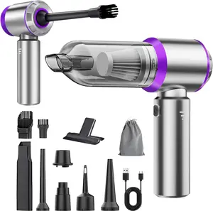 Leiboo Cordless Car Vacuum Cleaner, 18Kpa Powerful Suction, 380W Powerful Brushless Motor, 8-in-1 Lightweight Handheld Vacuum Cleaner, Powerful Handheld Wireless Vacuum Cleaner with Strong Suction for Home, Car,