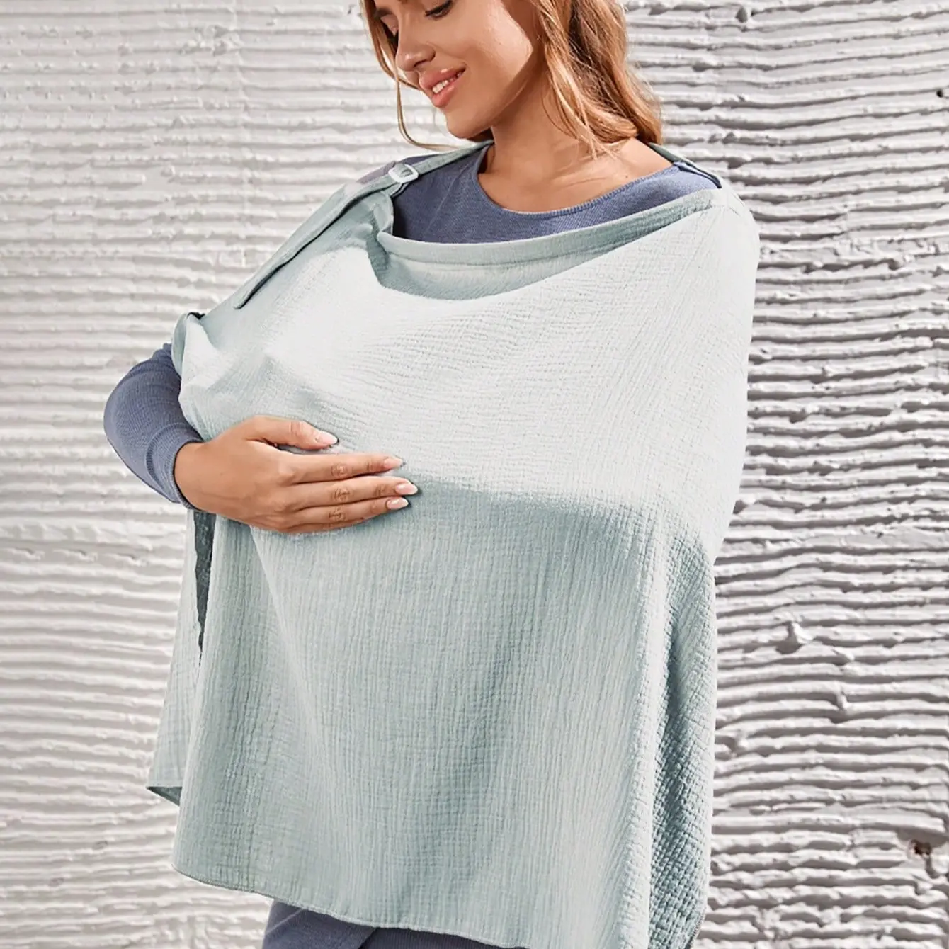 Breathable Cotton Mummy Nursing Cover, Multi-Purpose Car Seat Stroller Cover, Gift, 1pc Nursing Apron, Nursing Accessories