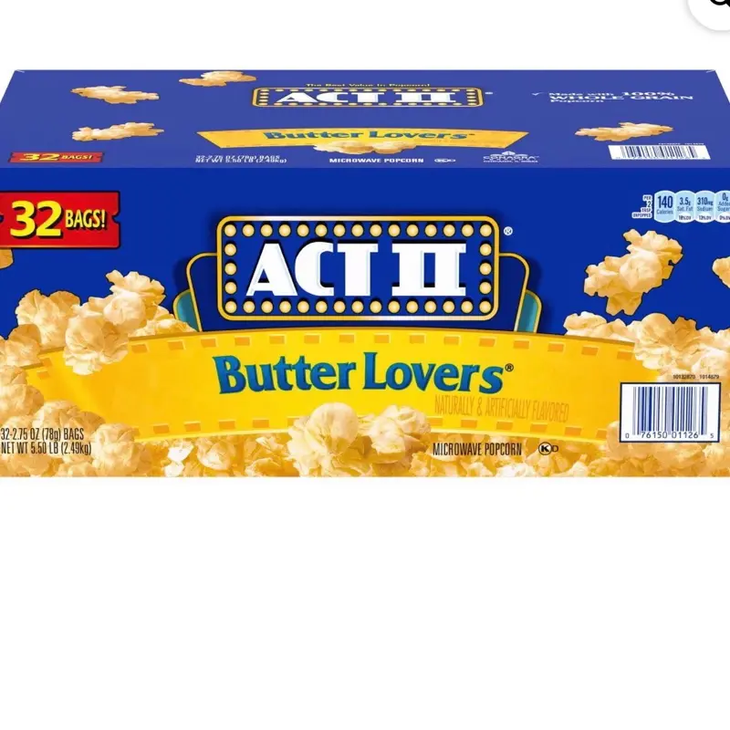Butter Lovers Microwave Popcorn, 2.75 oz., 32 pk.