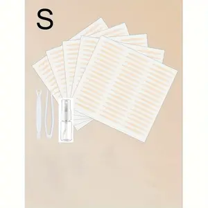 Women's 240pcs Eye Lift Tape Set - Waterproof Invisible Lace Double Eyelid Stickers, 10ml Atomization Sprayer, Durable Glue, Sticker Tweezers, Scraper, Nude Color, Natural Seamless, Makeup Tool (No Anti-Sensitive Agent)