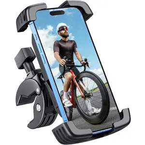 Phone Mount Holder,  Phone Mount, [Anti Vibration]  Cell Phone Holder Handlebar, Ebike Electric Scooter ATV Phone Clip for , Pro, Max, Air,  and 4.7-7" Smartphones