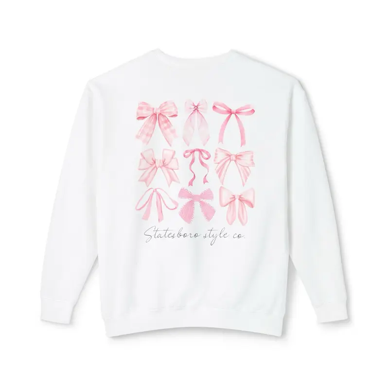 SSC pink bow crew neck