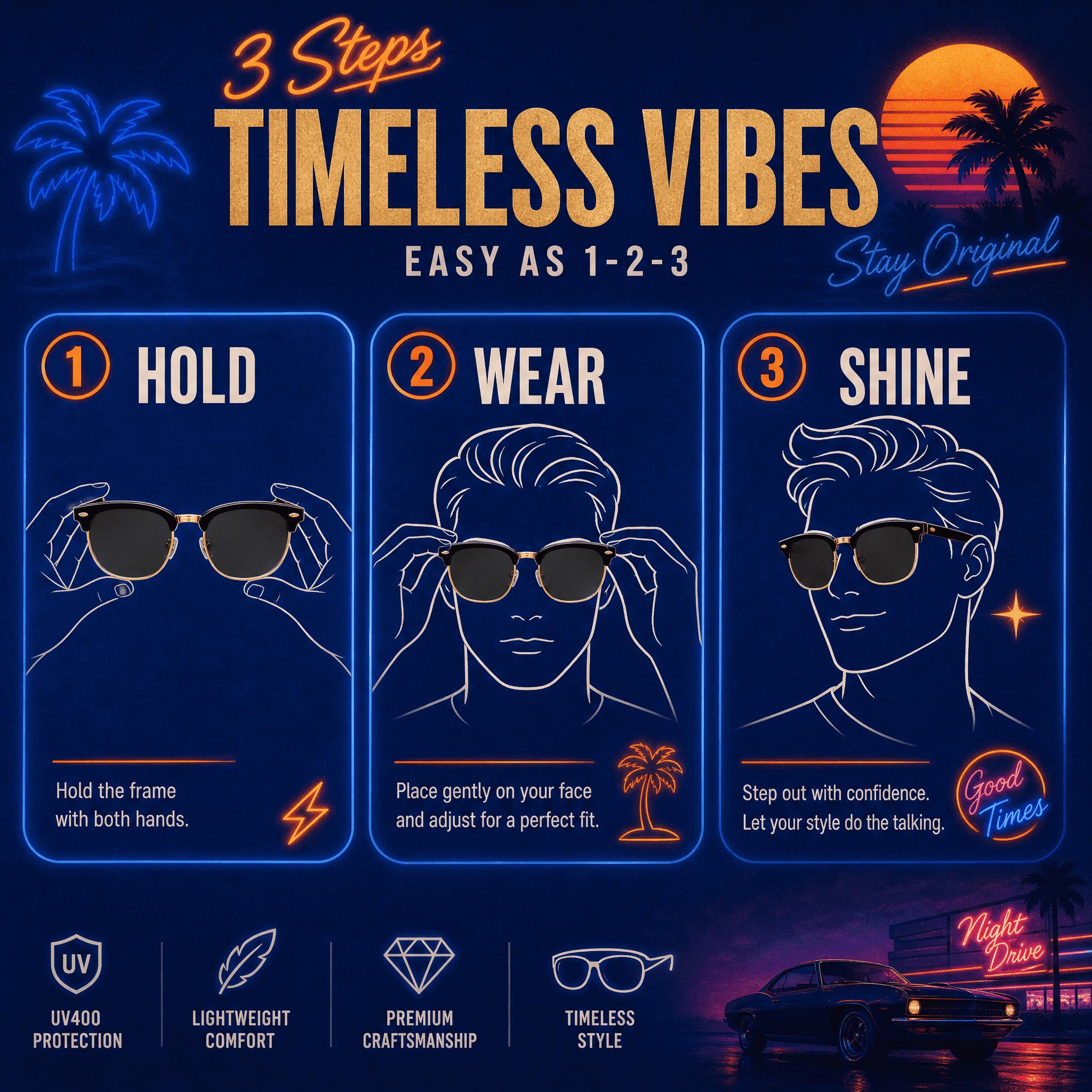 Iconic Clubmaster Sunglasses UV400 Certified, Lightweight,Universal Fit for All Face Shapes, Multiple Lens Options