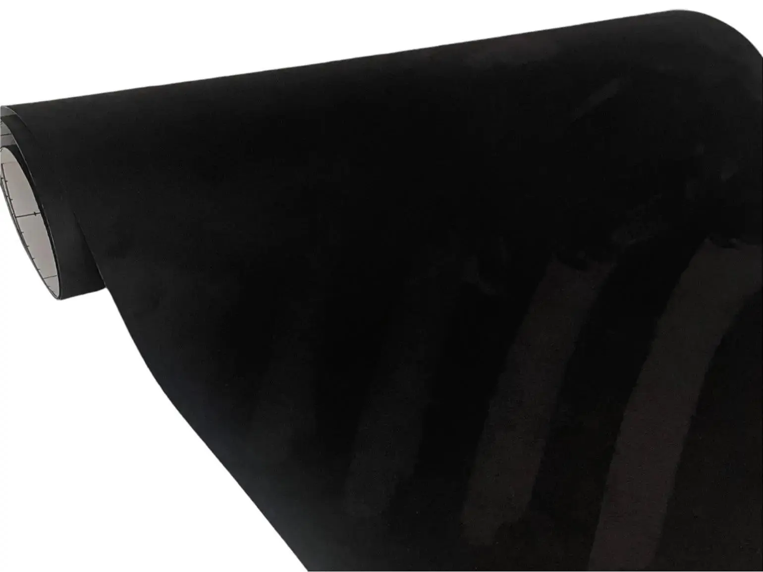 Suede Fabric Wrap - Self Adhesive Film Sticker Silky Decal Sheet for Car Interior Furniture Upholstery DIY Elastic Stretch Peel and Stick Black interior sticker