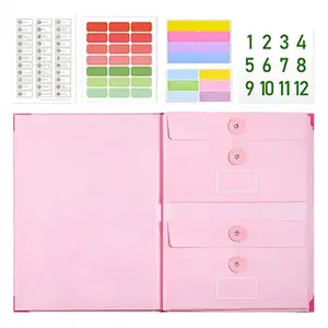 【Home Must-have】Manila Pocket Document Folder for Passports, Accordion File Organizer ,Birth Certificates,Passport& Important Papers, Office,School& Home Storage,Gift for Mother,Children
