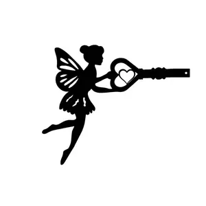 CIFbuy Metal Angel Silhouette Wall Art for Home Decor Outdoor Garden Yard Stake Patio Ornament Party Decoration Statue Gift