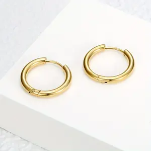 Minimalist Round Earrings New Stainless Steel Classic Circular Disc Design Fashionable Casual Gift for Girlfriend & Best Friend