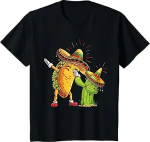 Dabbing Taco Cactus Cinco De Mayo Funny Mexican T-Shirt