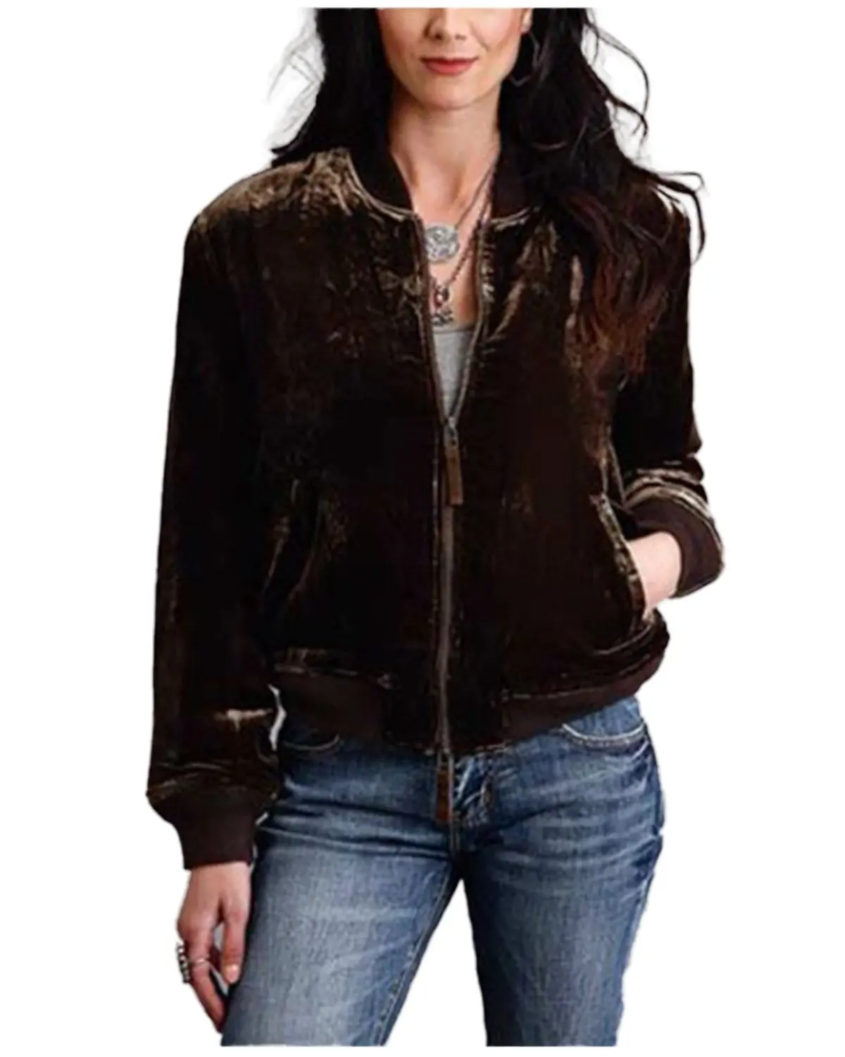 Stetson Women's Women'S Velvet Bomber Jacket - 11-096-0539-1055 Br