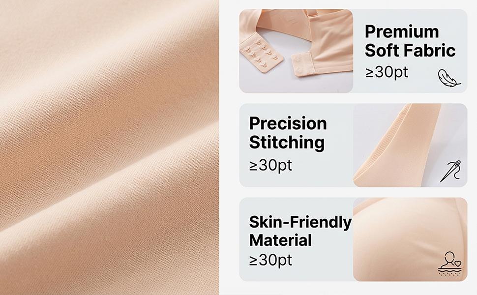 FS-2/4PCS Jelly Wireless Push-Up Bralette – Seamless Deep V, T-Shirt Style, Ultra-Soft, Wire-Free, Adjustable Straps, Breathable Comfort, Everyday, Home, Travel, Gym, Sleep, Layering