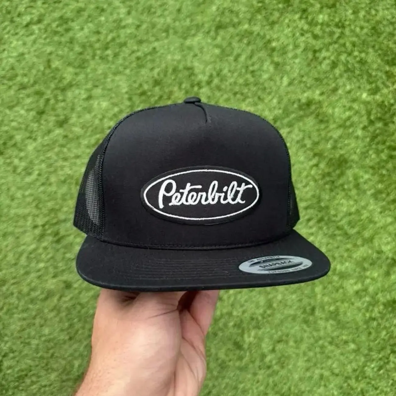 Vintage Peterbilt Snapback Flat Bill Adjustable Hat Casual Wear