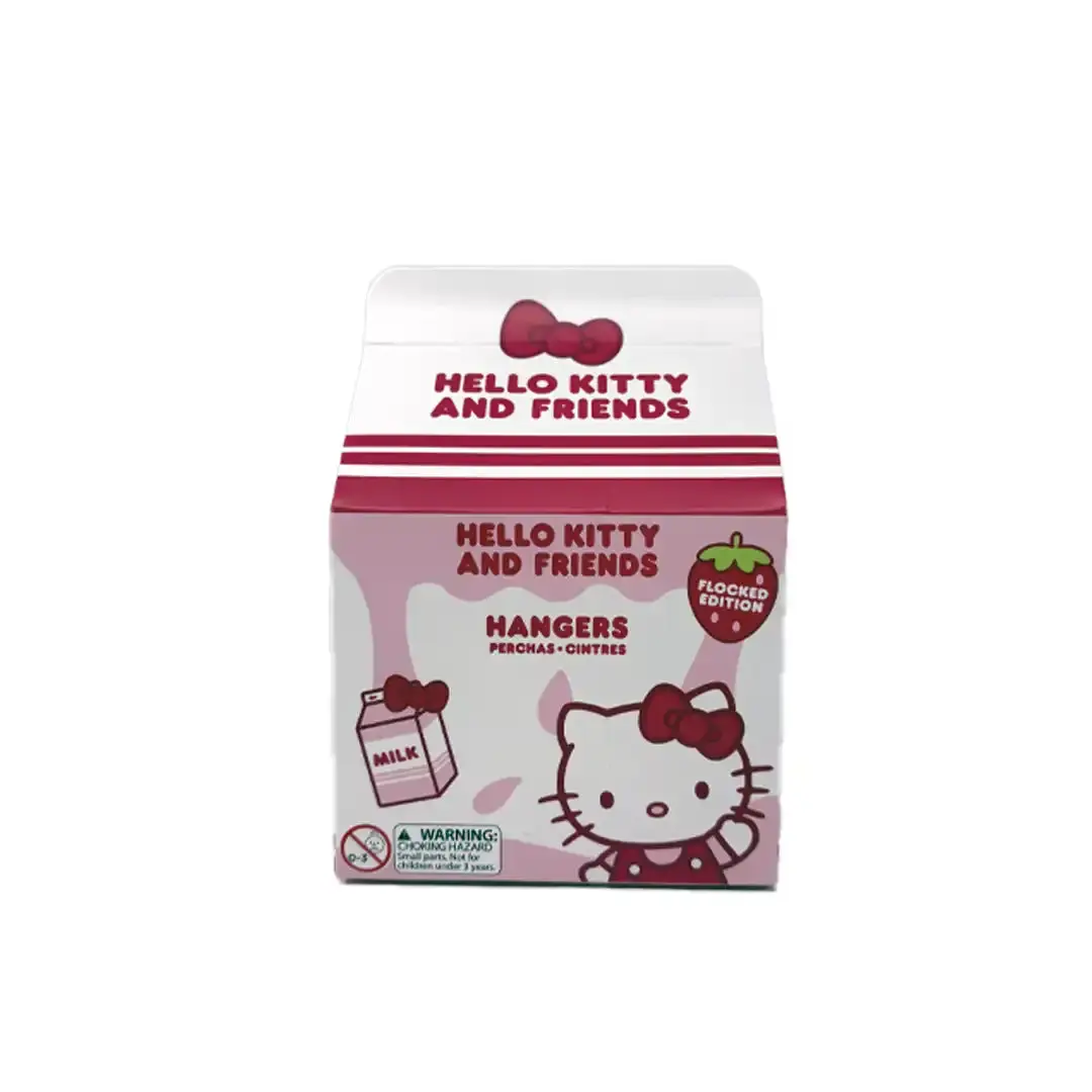 Hello Kitty Strawberry Milk Flocked Keychain Blind Box, Kawaii Aesthetic Cute Keychains for Fashion Accessory Enthusiasts