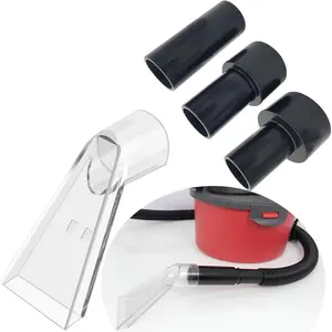 Universal Fits All Shop Vacs with 2-1/2" & 1-7/8" & 1-1/4" Adapters Clear Extraction Accessory Nozzle for Auto Detailing, Shop Vac Extractor Attachment for 1-26 Gallon Wet Vacuum Cleaners