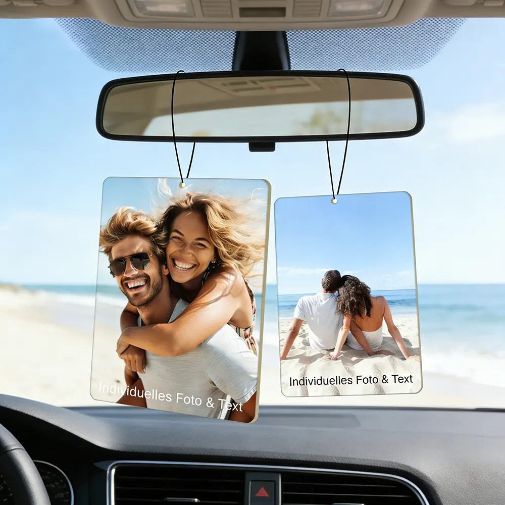 Personalized Car Aromatherapy Air Freshener (6/12 Pcs, 12 Pcs-Upload a Photo), Double-Sided Printing with Photo/Logo/Text, 7 * 10Cm Car Interior Accessory for Valentine's Day, Birthdays, Anniversaries Gifting