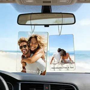 6/12 personalized customized car aromatherapy, customized air freshener, double-sided printing, with photo logo and text, perfect for Valentine's Day birthdays and anniversaries, 7 * 10cm