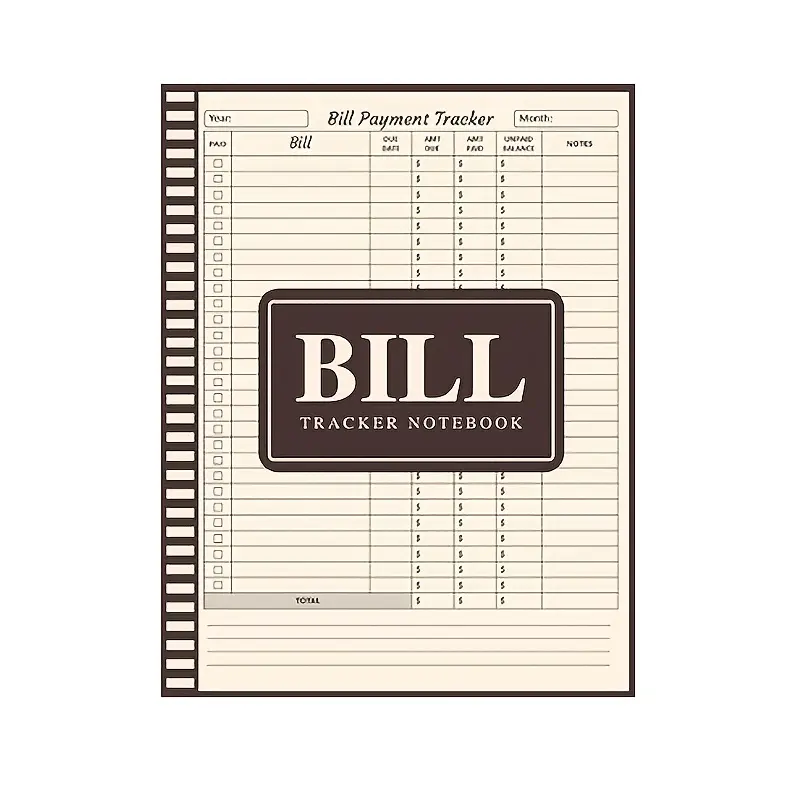 1 Monthly Bill Payment Tracking Notebook -48 Month Checklist Organizer, Suitable for Adults, Bill Record Management, Family Financial Management Tool, Savings Ledger