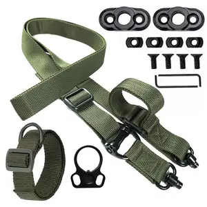 MS4 Multi-Functional Tactical Nylon Crossbody Gun Sling for Hunting and Outdoor Tasks, Dual-Point Shooting Sling