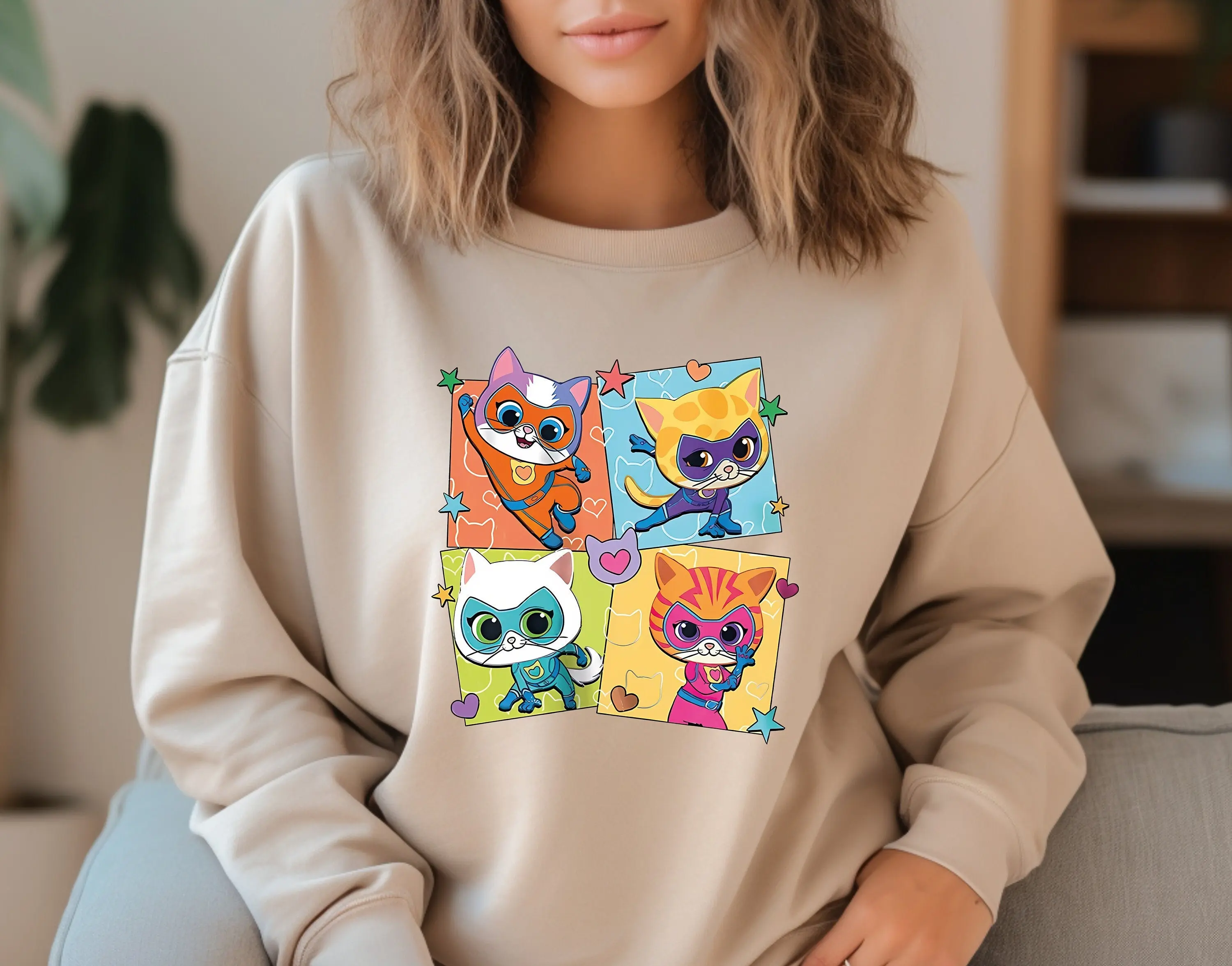 Super Kitties Shirt, Super Cat T-Shirt, Super Kittie Buddy Bitsy Ginny Sparks Hero Sweatshirt, Kitties Tee, Fantastic cat Unisex Cotton Crewneck Shirt
