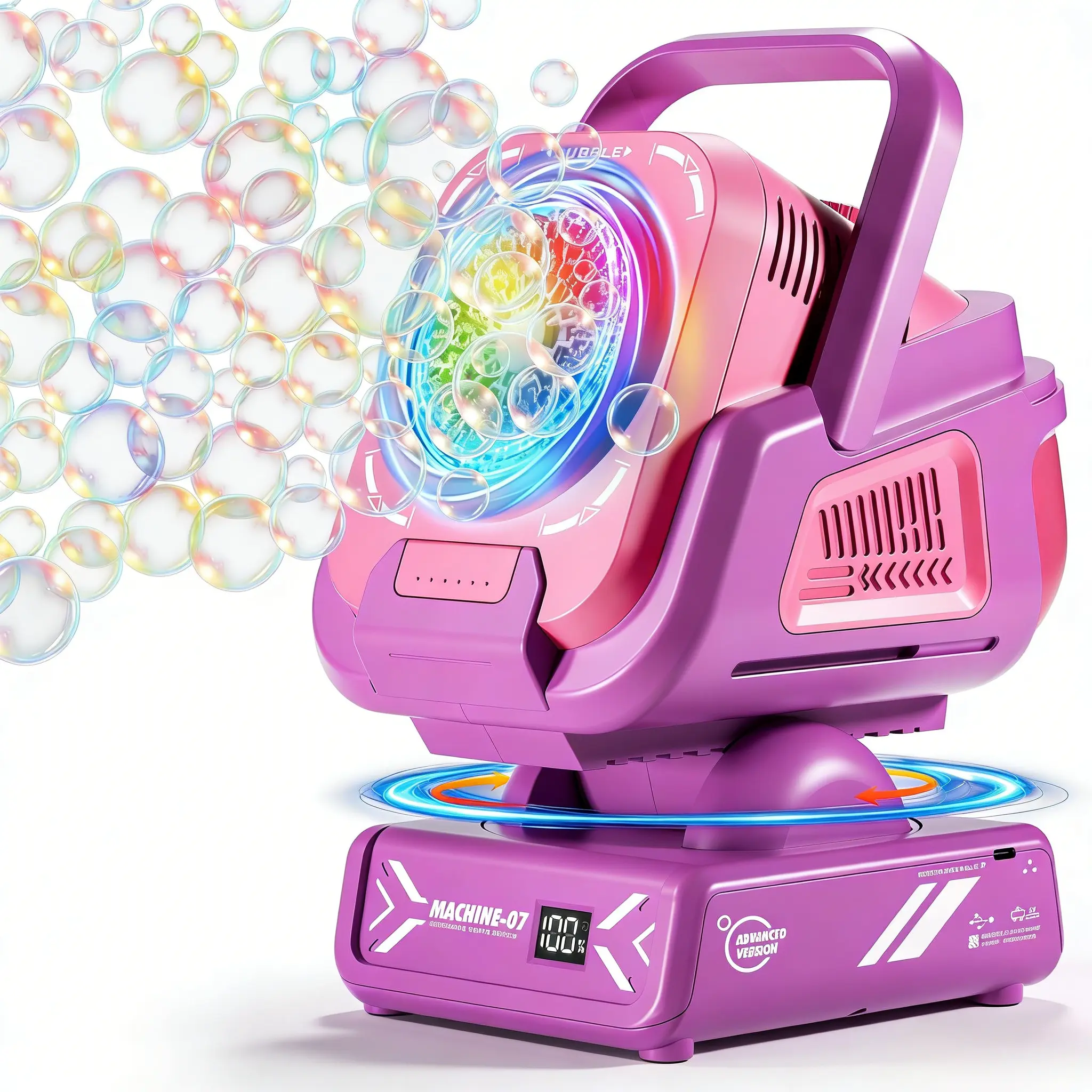 Bubble Machine,Upgraded,1800mAh Rechargeable,Remote Needs 2 AAA Batteries (Not Included),For Kids,Wedding Party Outdoor,Great Holiday Gift