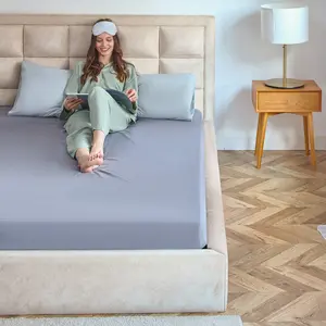 EcoHeal Grounding Sheet + Mask Silver 100% Organic Cotton 22% Silver Fiber & 4% Silk Soft Conductive Earthing Fitted Bed Sheets for Restful Sleep  SGS Verified