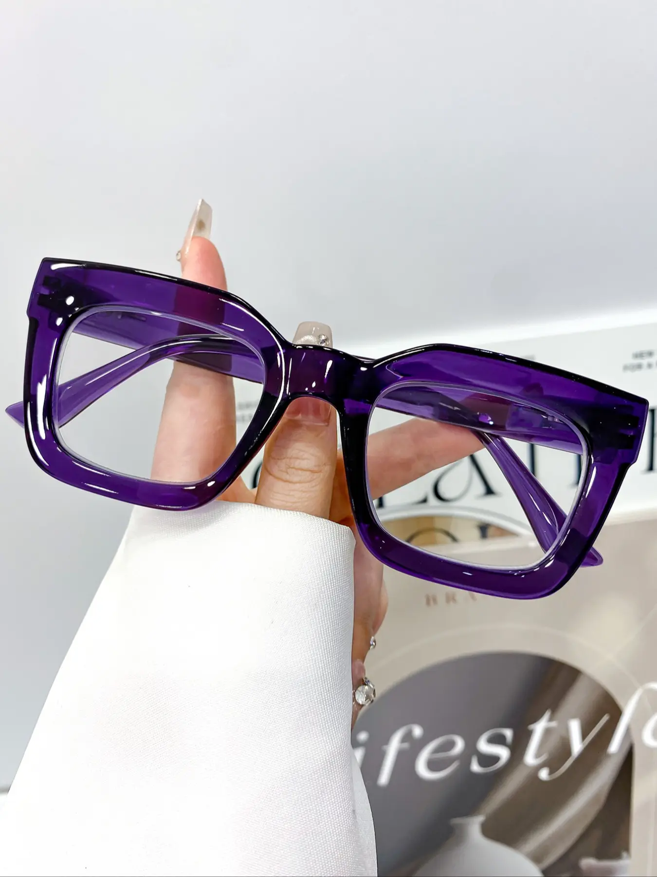 Fashion Vintage Stylish Square Frame Eyeglasses for Women and Men, Stylish Trendy Eyewear, Fashionable Frames Glasses, High Quality Simple Versatile Daily Casual Wear Decorative Eyewear