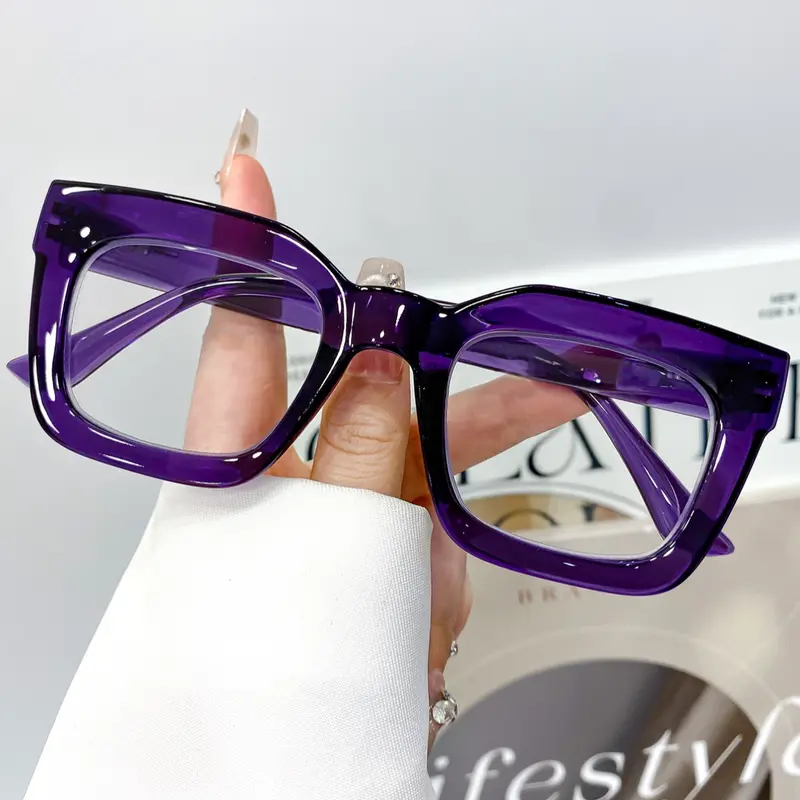 Fashion Vintage Stylish Square Frame Eyeglasses for Women and Men, Stylish Trendy Eyewear, Fashionable Frames Glasses, High Quality Simple Versatile Daily Casual Wear Decorative Eyewear