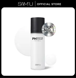 SAM'U PH Sensitive Cream Mist 100ml - Makeup-Prep Hydration for All Skin Types - Light-as-Air Hydration with Ceramides Panthenol & Botanicals