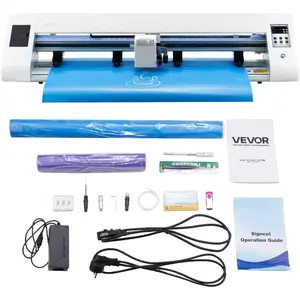 VEVOR Cutting Machine, Automatic Edge Detection Vinyl Cutter Machine with Two Types of Blades, Design Software and Materials, Compatible with Multiple File Formats, for Creating Customized DIY CraftsVEVOR Super Brand Day