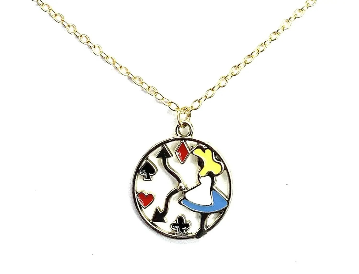 Alice's Adventures in Wonderland Clock Necklace