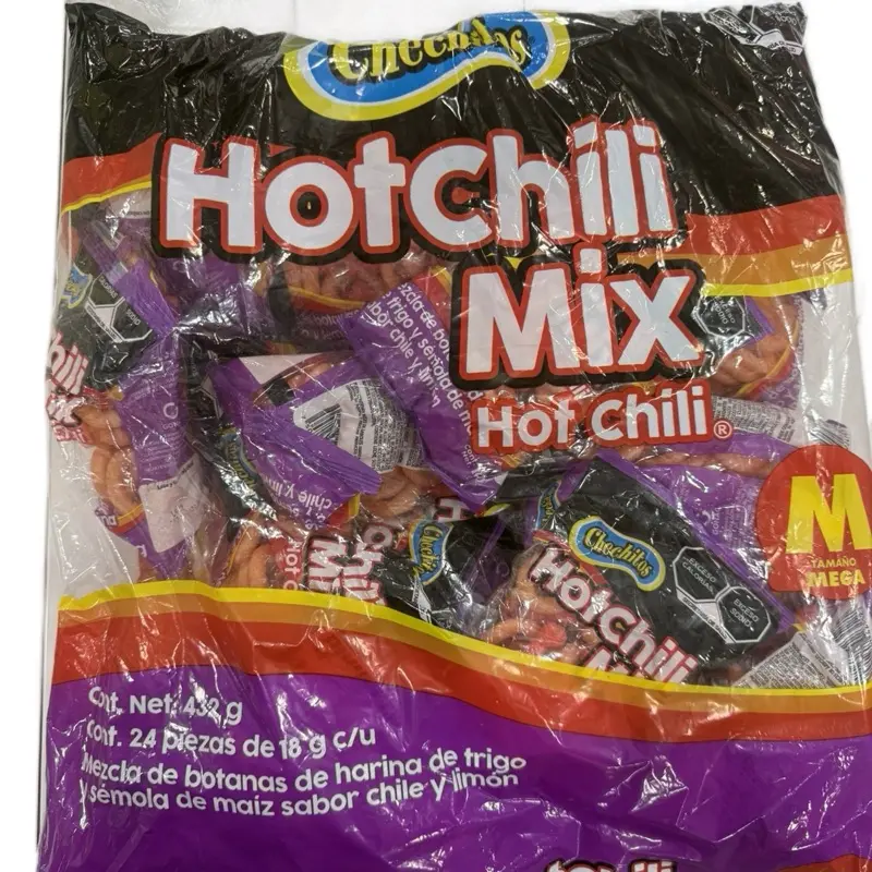 Kikys Chechitos Botaneros . Individual bags. Each bag comes with 24 individual bags. Choose from Chechos Cheddar flavor, Kikys Hot Chile, Kikys Queso Jalapeño , Kikys Cheddar, and Kikys Ahumados. Authentic Mexican snacks . Kikys Chechitos Botaneros . Individual bags. Each bag comes with 24 individual bags. Choose from Chechos Cheddar flavor, Kikys Hot Chile, Kikys Queso Jalapeño , Kikys Cheddar, and Kikys Ahumados. Authentic Mexican snacks .
