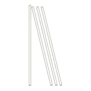 Pack of 4 Lab Glass Stirring Rod (250MM) / 9.84 Inches Length with Both Ends Round for Science, Lab, Kitchen, Science Education (4)