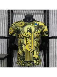 2026 Summer Football Training Top Brazil Special Edition Jesus Black Grey Football Soccer Jersey Adult Children Outdoor Quick-drying T-shirts