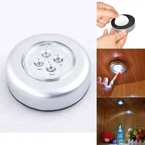 3 LED Touch Push On Off Light Self-Stick On Click