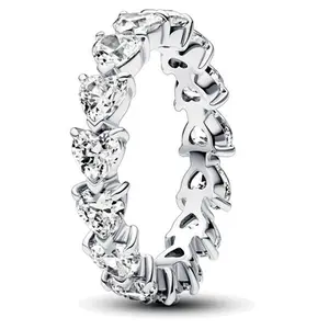 Pandora Row of Hearts Eternity Ring 193103C01-56