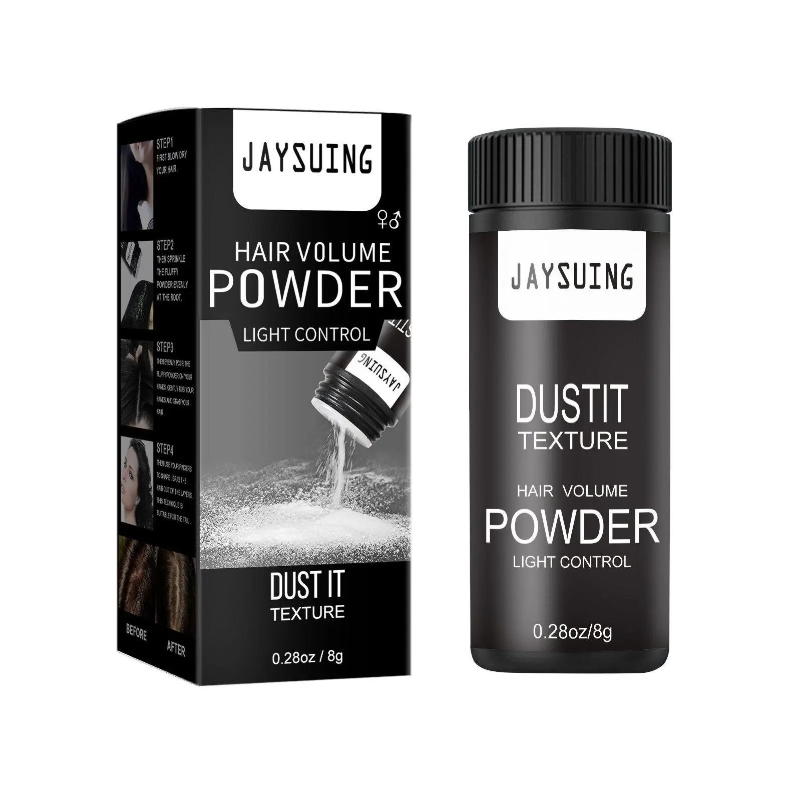 Hair Volumizing Powder 8g, Hair Thickening Powder, Texture Powder, Hairstyling Texturizing Powder, Unisex Hair Styling No Wash Volume Refreshing Gentle Powder, Soft Voluminous Lightweight Matte Finish Hair Texturizing Powder