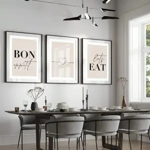 3-piece Kitchen Art Decor, Including A Coffee Poster, Appetite-stimulating Prints, Black-and-white Wall Art, Canvas Paintings for Dining Room and Home Decor, Framed and Unframed Options Available for Your Choice