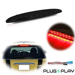 1PC Black Smoked Lens LED Rear 3rd Third Brake Light Lamp For Mini Cooper 1st Generation R50 R53 2002-2006,Replace OEM 63256935789
